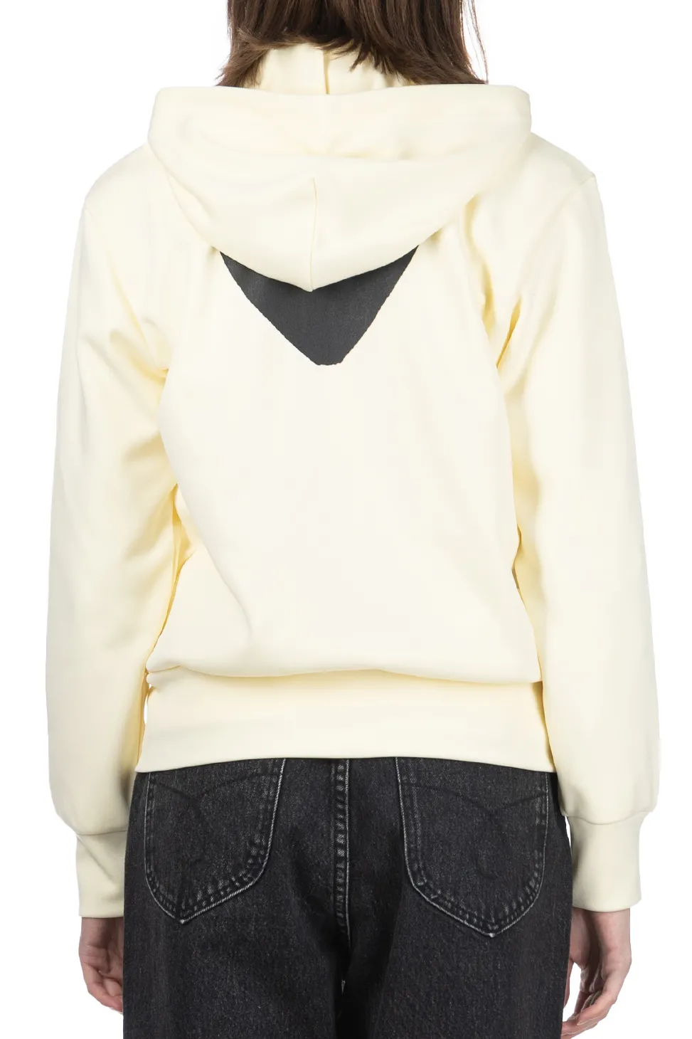 Outlet Comme Des Garcons Play Unisex Black Heart Full Zip Hoodie - Ivory