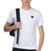 Hot Comme Des Garcons Play Unisex Black Heart T-Shirt - White