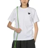 Clearance Comme Des Garcons Play Unisex Black Heart T-Shirt - White