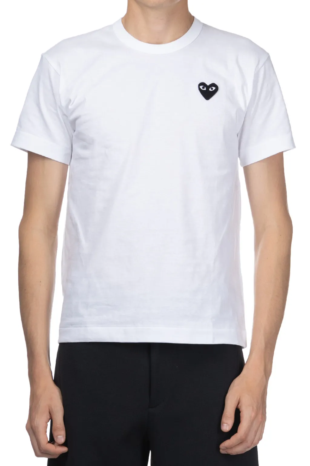 Hot Comme Des Garcons Play Unisex Black Heart T-Shirt - White