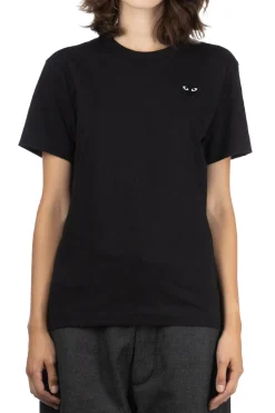 Fashion Comme Des Garcons Play Unisex Black Heart T-Shirt - Black