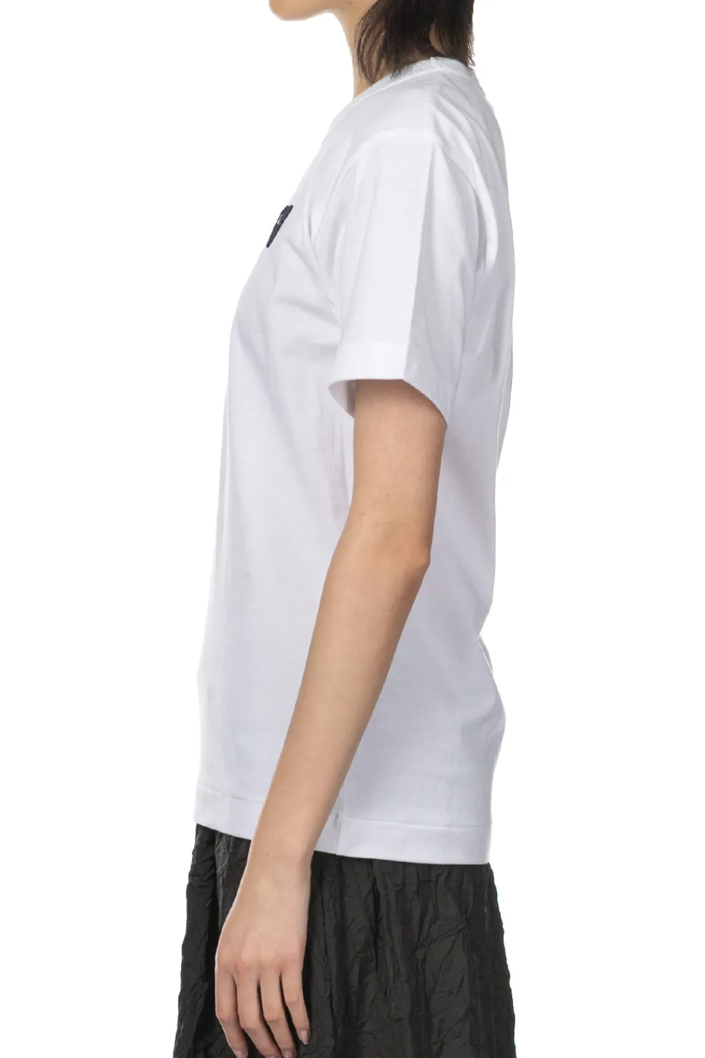 Clearance Comme Des Garcons Play Unisex Black Heart T-Shirt - White