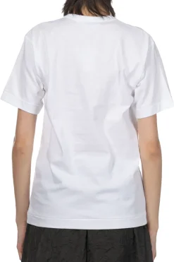Clearance Comme Des Garcons Play Unisex Black Heart T-Shirt - White