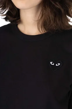 Fashion Comme Des Garcons Play Unisex Black Heart T-Shirt - Black