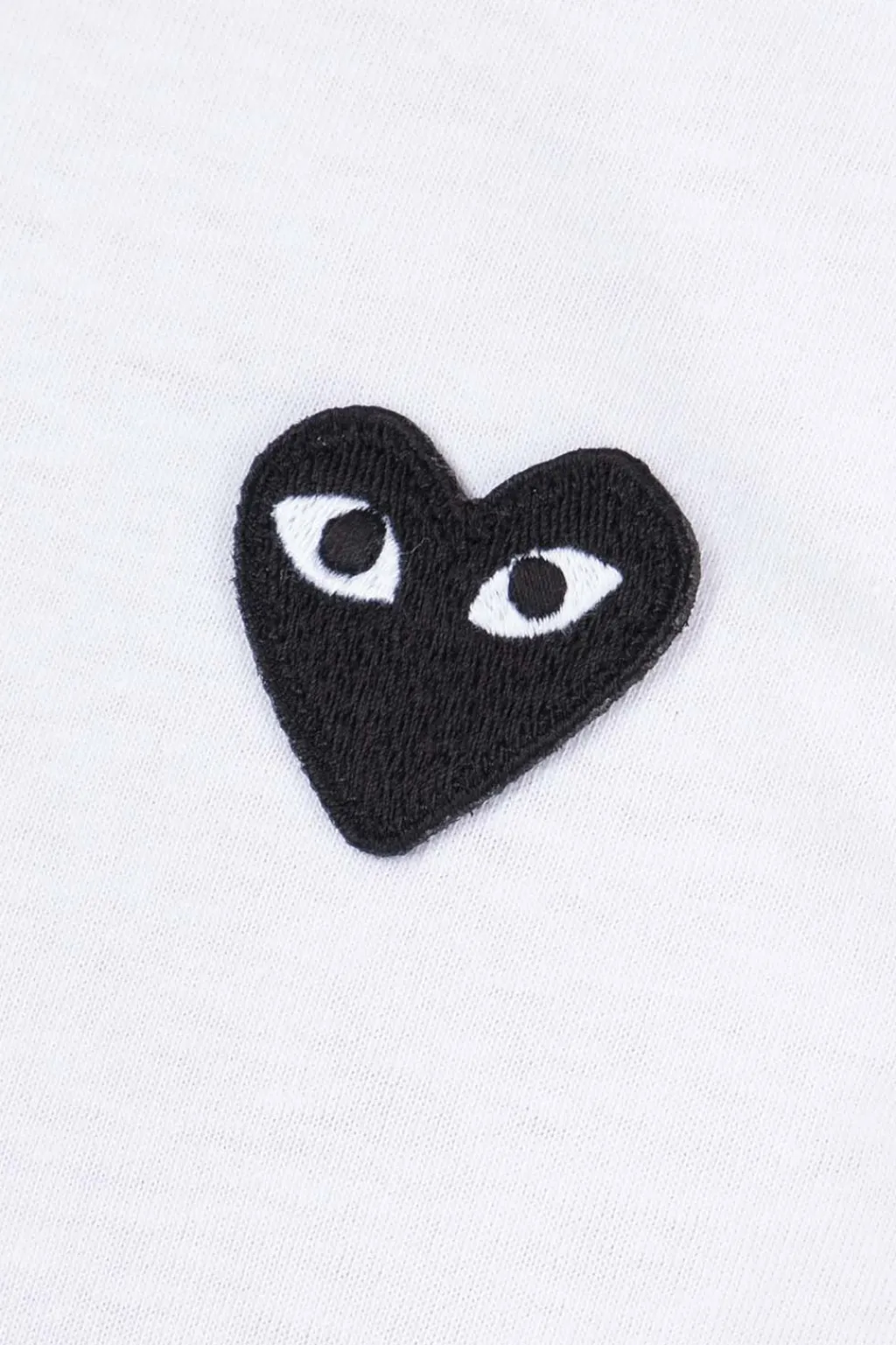 Hot Comme Des Garcons Play Unisex Black Heart T-Shirt - White