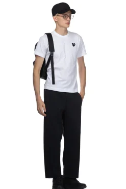 Hot Comme Des Garcons Play Unisex Black Heart T-Shirt - White