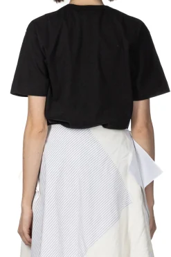 Hot Comme Des Garcons Play Unisex Gold Heart T-Shirt - Black