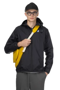 Hot Comme Des Garcons Play Unisex K-WAY Hoodie Full Zip - Black