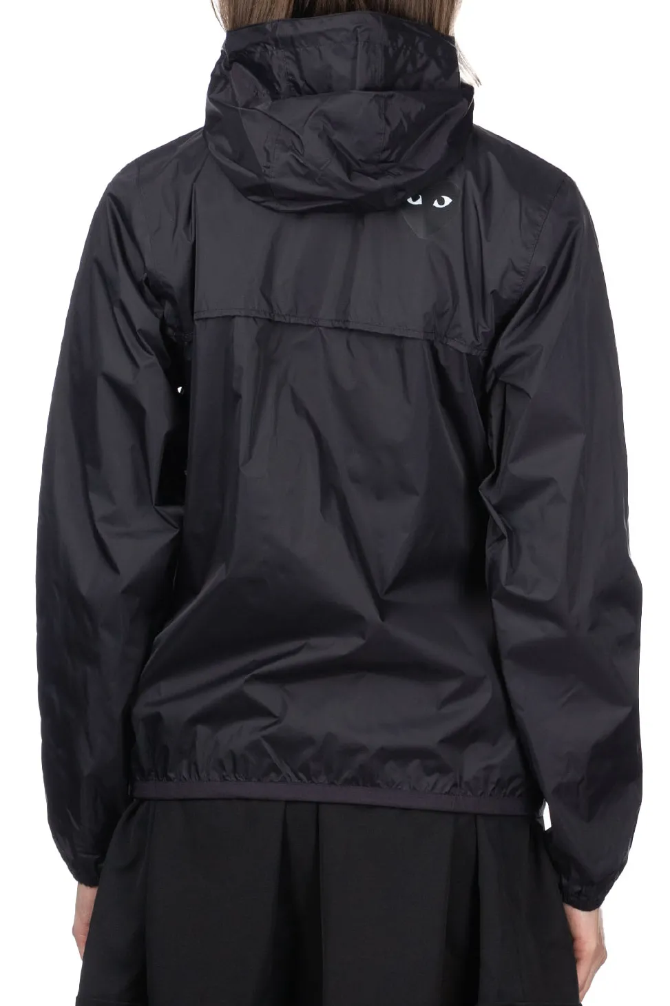 Clearance Comme Des Garcons Play Unisex K-WAY Hoodie Full Zip - Black