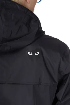 Hot Comme Des Garcons Play Unisex K-WAY Hoodie Full Zip - Black