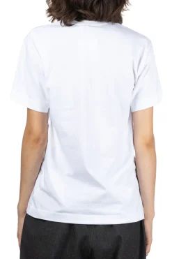 Fashion Comme Des Garcons Play Unisex Play Text Logo T-Shirt - White