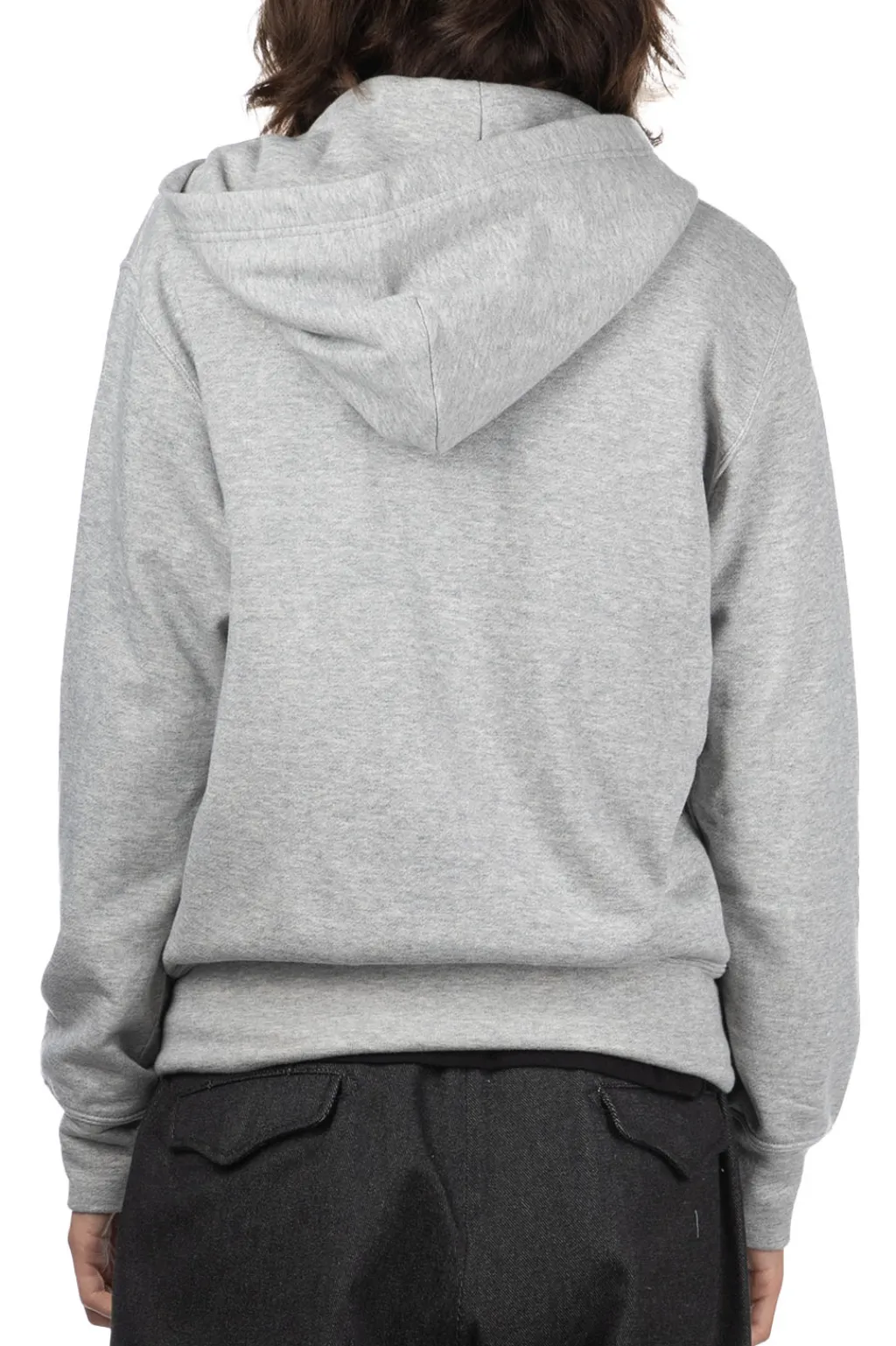 Best Comme Des Garcons Play Unisex Red Heart Full Zip Hoodie - Grey