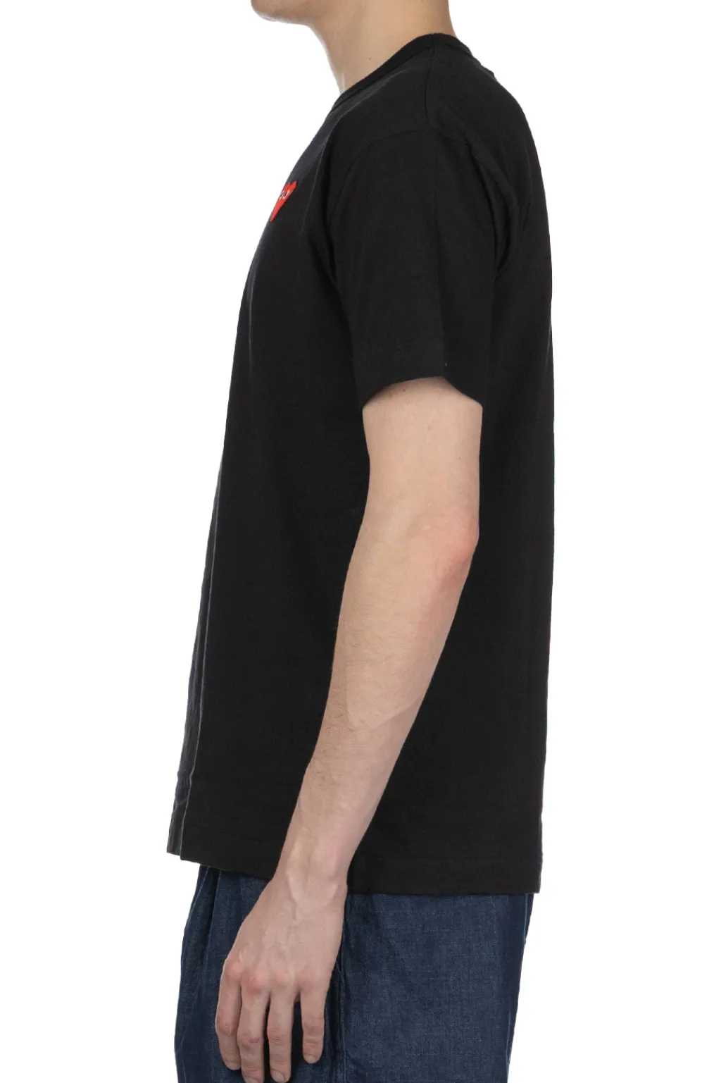 Sale Comme Des Garcons Play Unisex Red Heart T-Shirt - Black