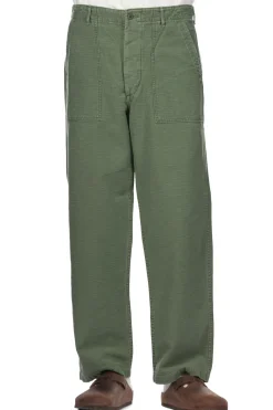 Sale OrSlow US Army Fatigue Pants Used Wash - Green