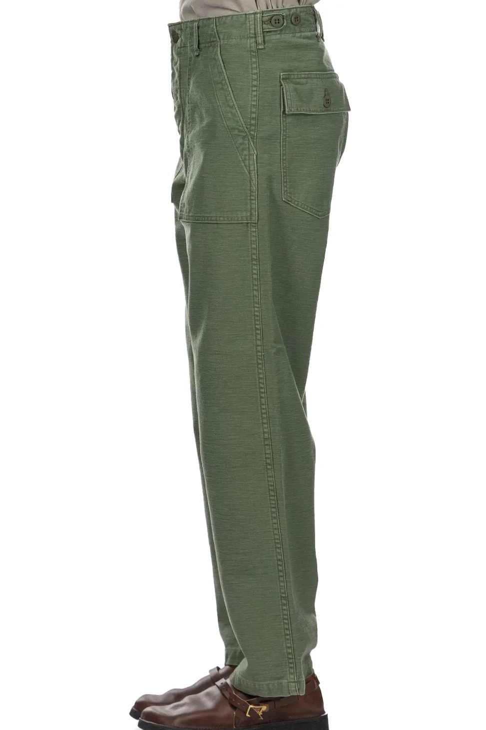 Outlet OrSlow US Army Fatigue Pants Used Wash - Green