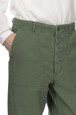 Sale OrSlow US Army Fatigue Pants Used Wash - Green