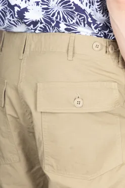 Outlet OrSlow US Army Fatigue Shorts Rip Stop - Beige
