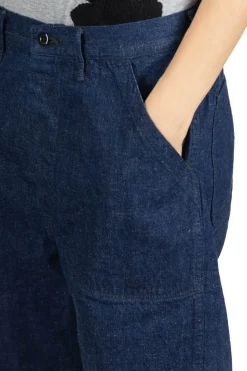 Best OrSlow US Navy Denim Utility Pants - One Wash