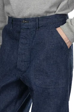 Sale OrSlow US Navy Denim Utility Pants - One Wash