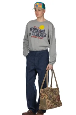 Sale OrSlow US Navy Denim Utility Pants - One Wash