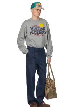 Sale OrSlow US Navy Denim Utility Pants - One Wash