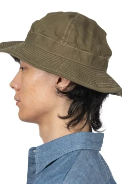 New OrSlow US Navy Hat Herringbone - Green