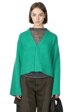 Fashion JW Anderson V Neck Cardigan - Jade