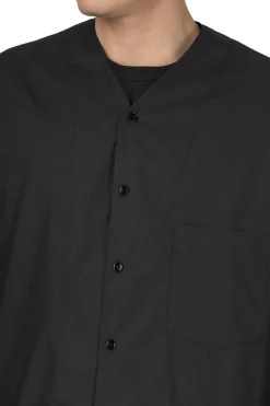 Best LEMAIRE V Neck Shirt - Jet Black