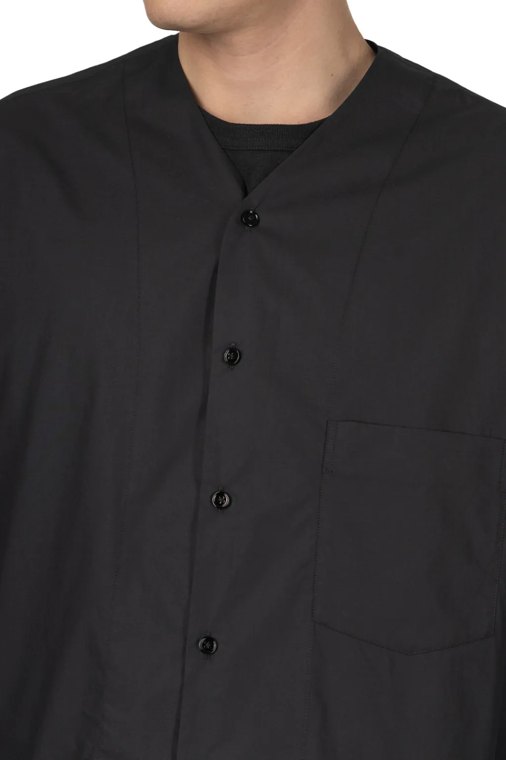 Best LEMAIRE V Neck Shirt - Jet Black
