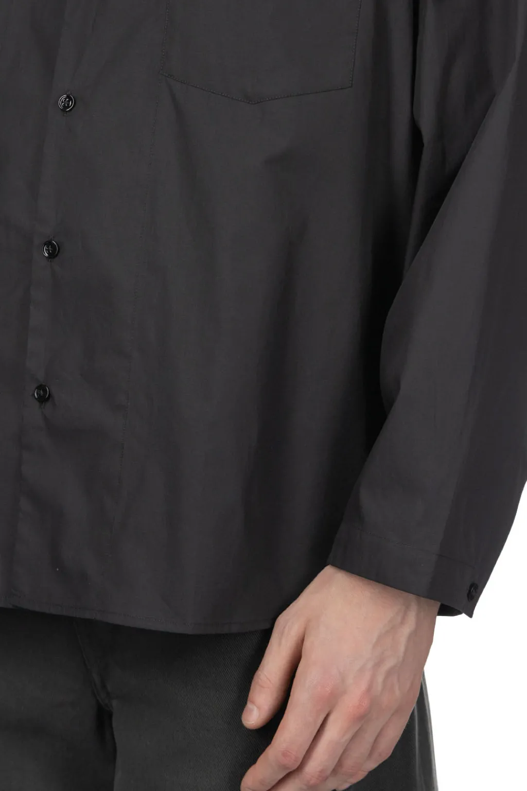 Best LEMAIRE V Neck Shirt - Jet Black
