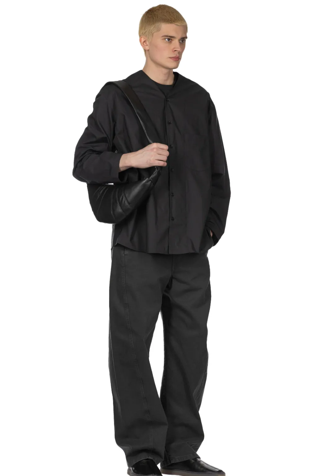 Best LEMAIRE V Neck Shirt - Jet Black