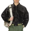Online Kapital Velveteen SHAM BOMBER Drizzler JKT - Black