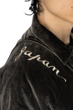 Online Kapital Velveteen SHAM BOMBER Drizzler JKT - Black