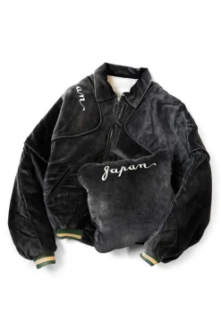 Online Kapital Velveteen SHAM BOMBER Drizzler JKT - Black
