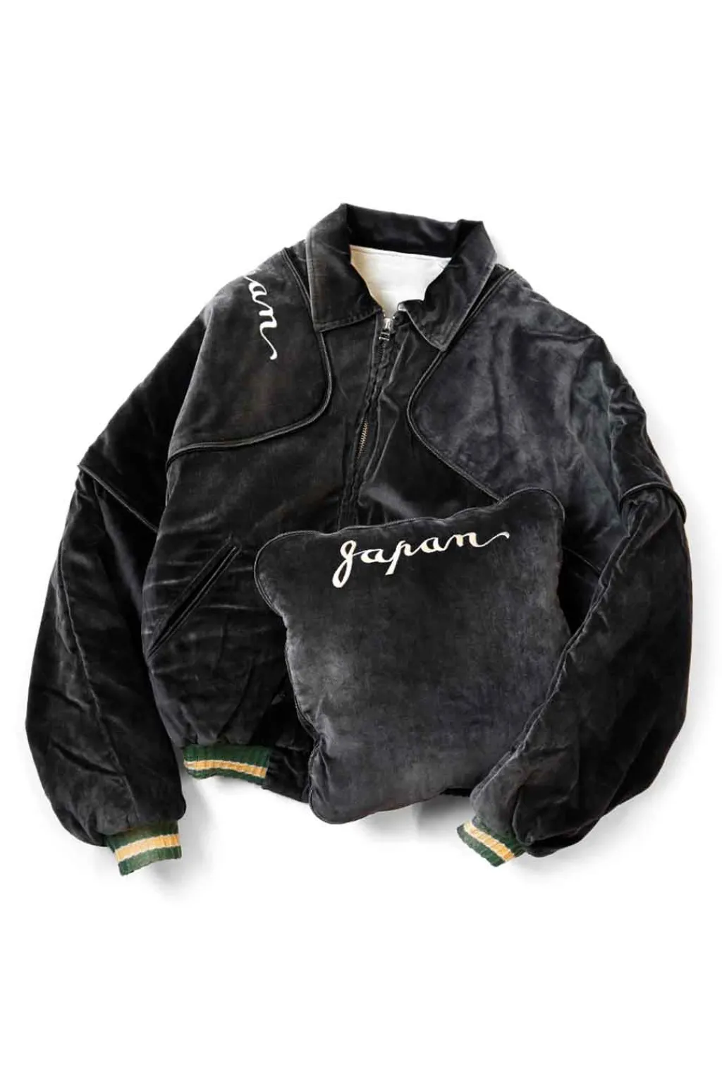 Online Kapital Velveteen SHAM BOMBER Drizzler JKT - Black