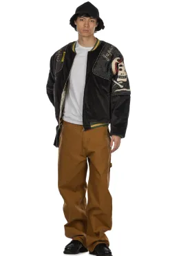 Best Kapital Velveteen SHAM BOMBER JKT (RAINSKULL & SNAKE) - Black
