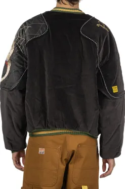Best Kapital Velveteen SHAM BOMBER JKT (RAINSKULL & SNAKE) - Black
