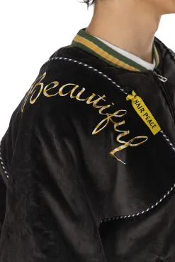 Best Kapital Velveteen SHAM BOMBER JKT (RAINSKULL & SNAKE) - Black