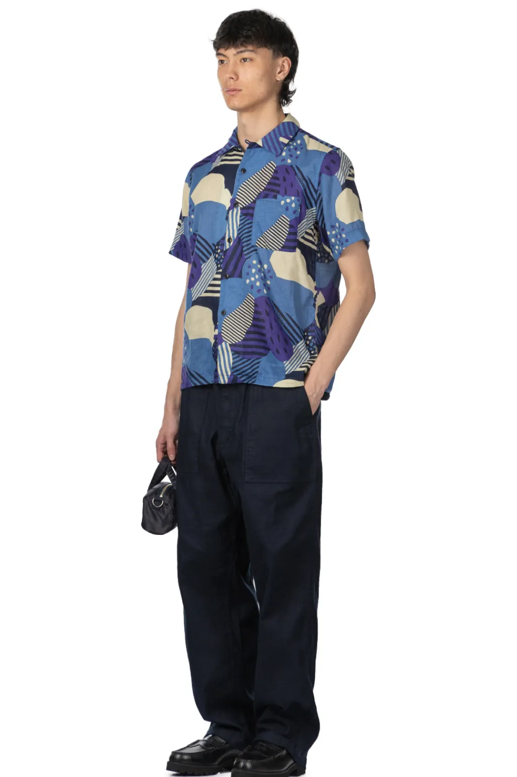 Clearance Tigre Brocante W Gauze Flower Shirt - Blue