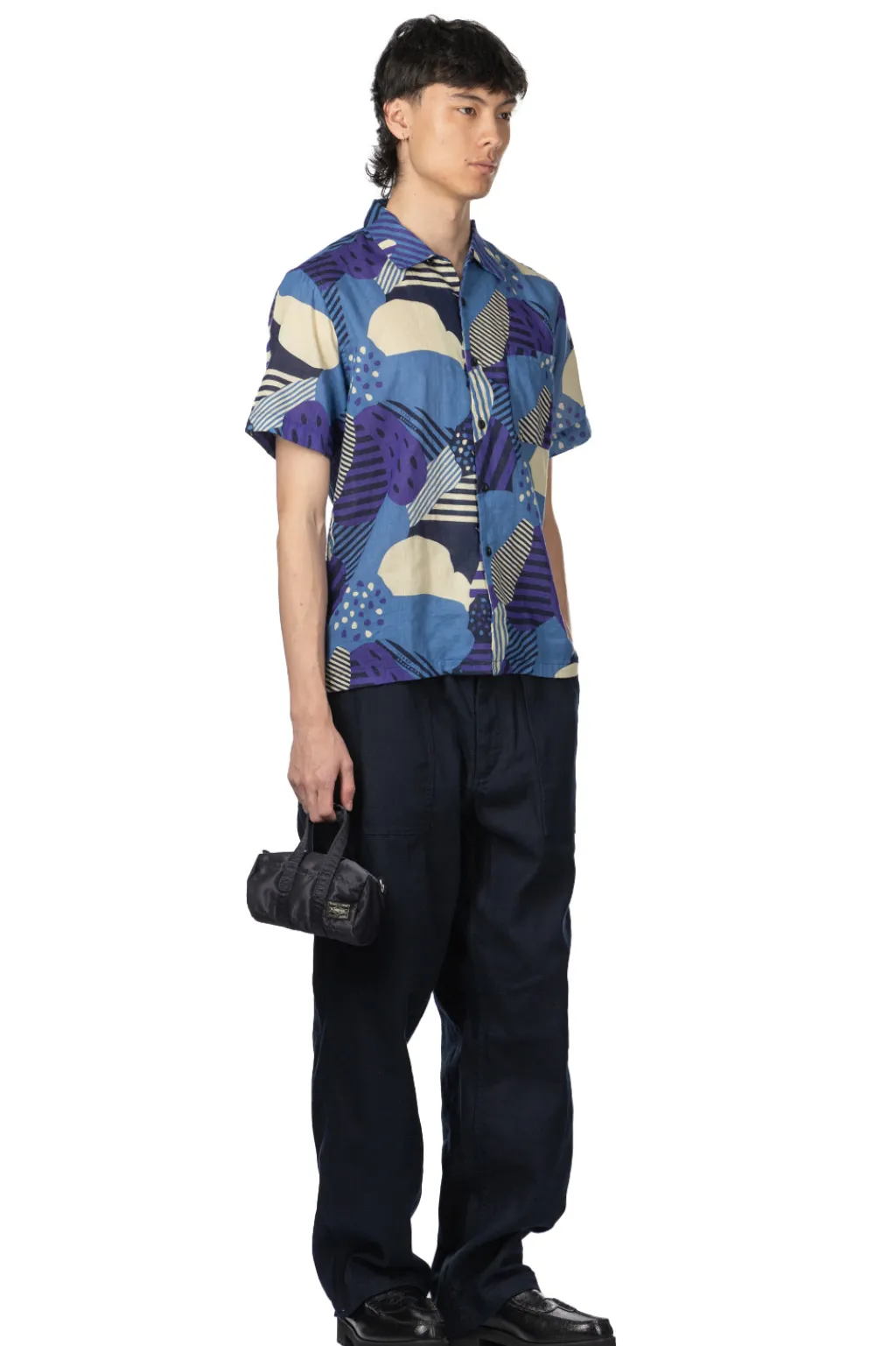 Clearance Tigre Brocante W Gauze Flower Shirt - Blue