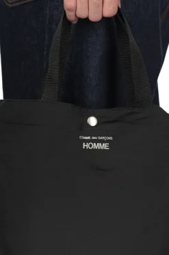 Sale Comme Des Garcons Homme 2-Way Logo Tote Bag - Black