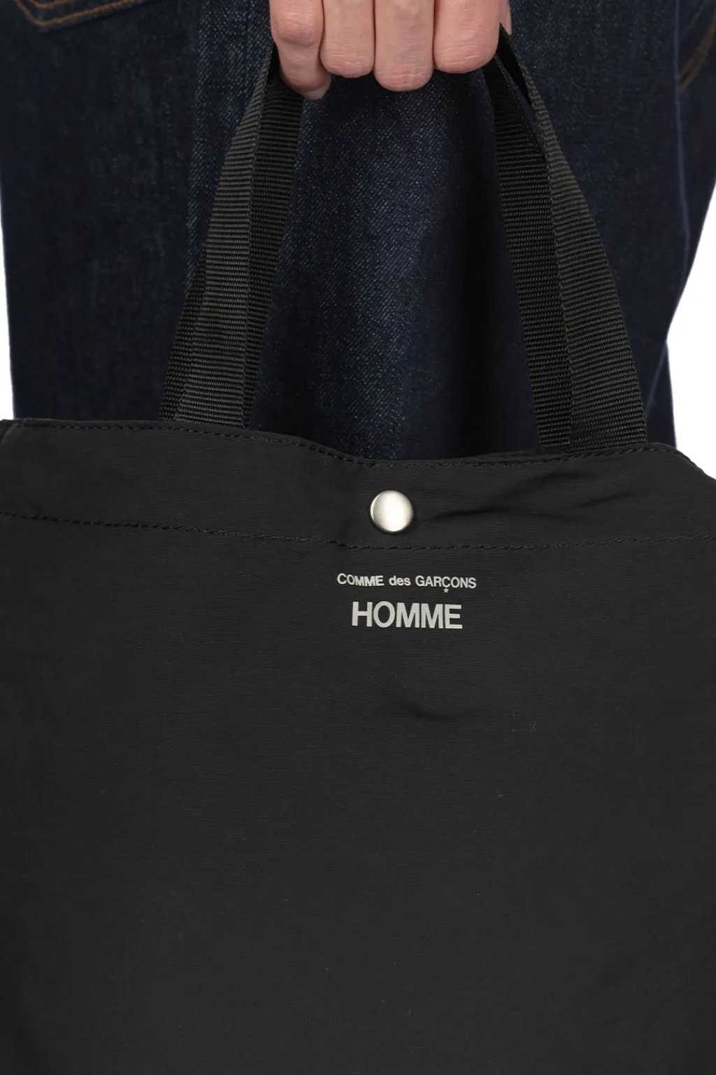 Sale Comme Des Garcons Homme 2-Way Logo Tote Bag - Black