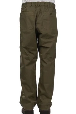 Best OrSlow Wide Fit French Work Pants - Army Green
