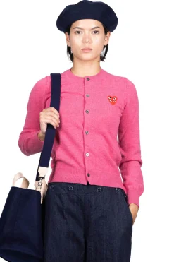 Online Comme Des Garcons Play Women's Double Heart Cardigan - Pink