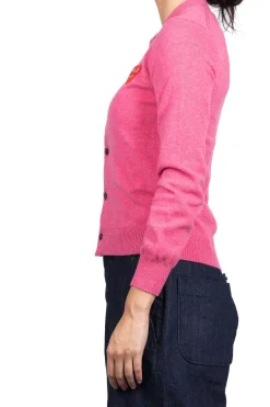 Online Comme Des Garcons Play Women's Double Heart Cardigan - Pink