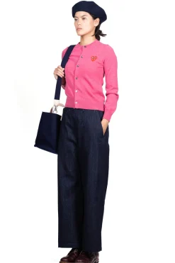 Online Comme Des Garcons Play Women's Double Heart Cardigan - Pink