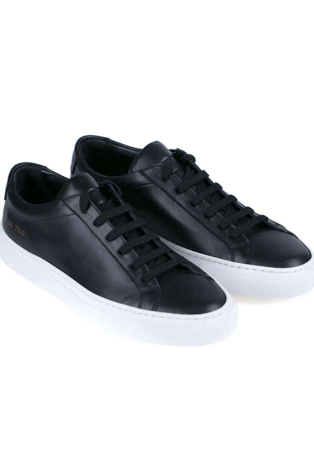 Clearance Common Projects Women's Original Achilles Low Black with White Sole