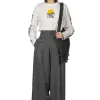 Outlet Kapital Wool Blend Stripe Boogie Day Suit Pants - Grey