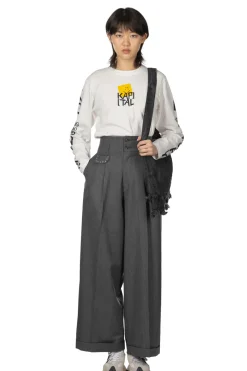 Outlet Kapital Wool Blend Stripe Boogie Day Suit Pants - Grey