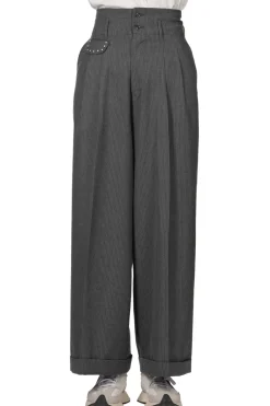 Outlet Kapital Wool Blend Stripe Boogie Day Suit Pants - Grey